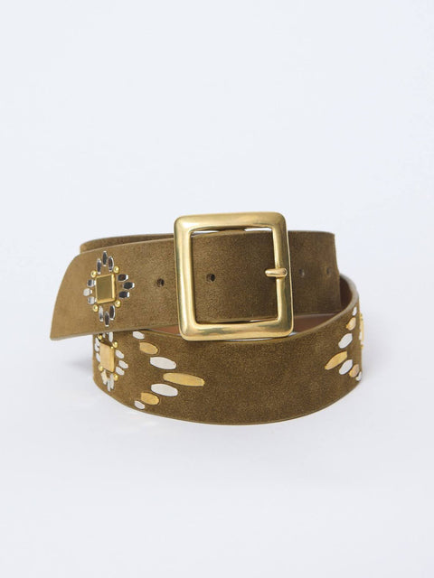 Azteca Belt, Moss Suede