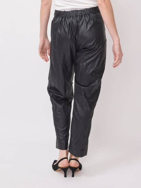 Torrance Faux Leather Pant, Black
