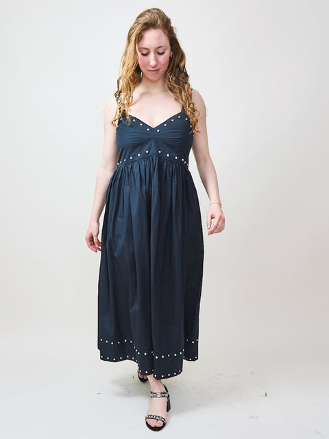 Reyes Dress, Black Stud