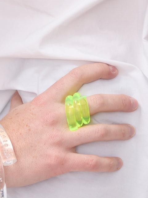 Trio Ring, Neon Green