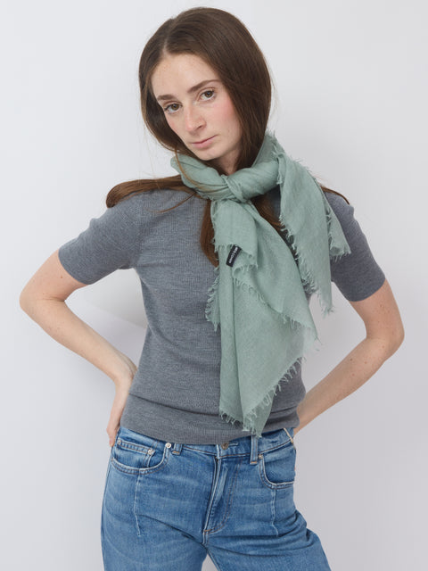 Whisper Cashmere Poet Square, sea foam