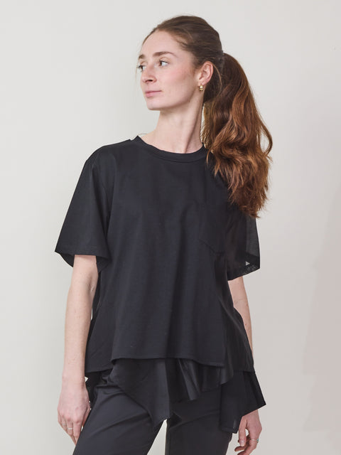 Mixed Media Tee, black