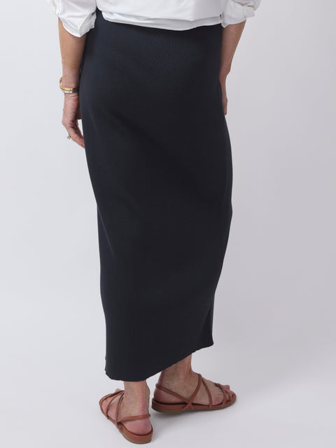 Cotton Skirt 2x1, Charcoal