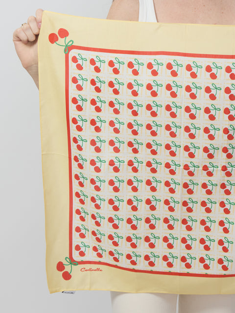 Cherry Cotton/Silk Bandana