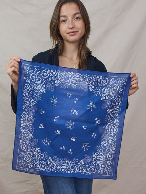 Cotton Field Bandana, Azure Blue