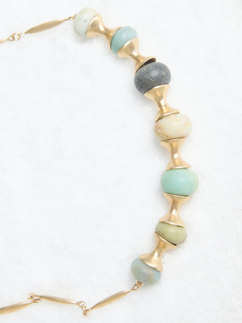 Asawa Amazonite Bronze Necklace