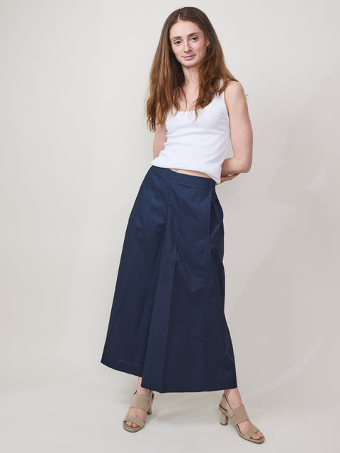 Cropped Culottes, navy