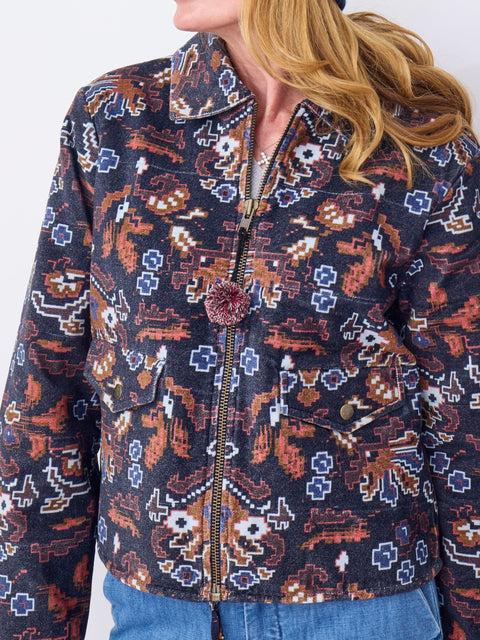 Lex Indigo Kilim Jacket, Dark Blue