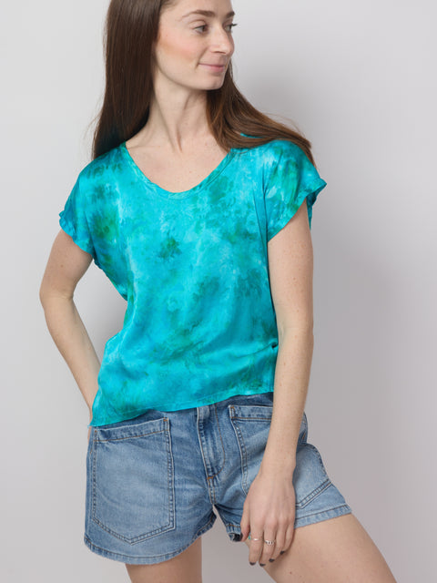 Chic Silk Top, water nymph