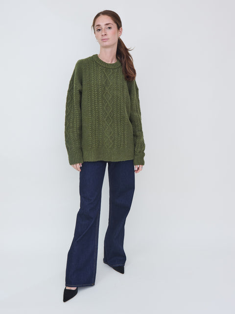 Rayna Cable Sweater, bronze