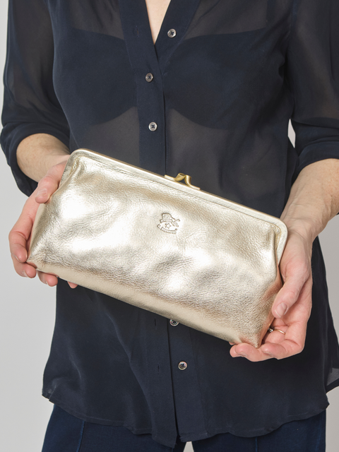 Classic Clutch, Beige Platino