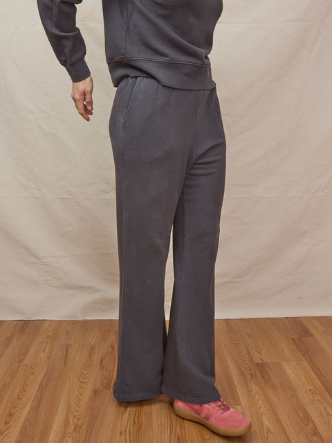 Wide Leg Sweatpant, charcoal