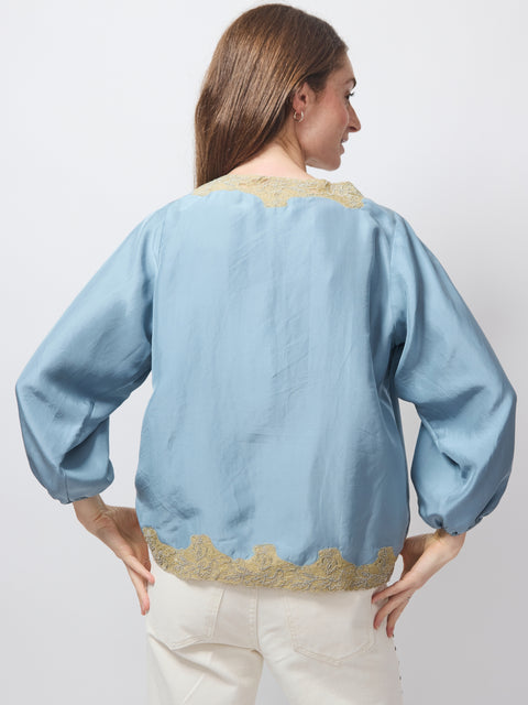 Long Sleeve Legacy Top, Faded Blue