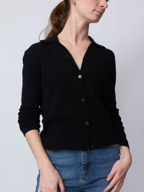 Fitted Cardigan, black