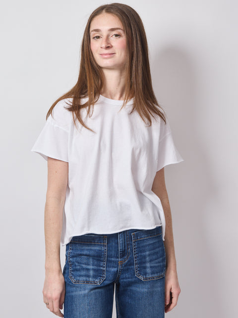 The Crop Tee, white