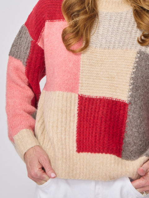 Marguerite Pullover, patchwork