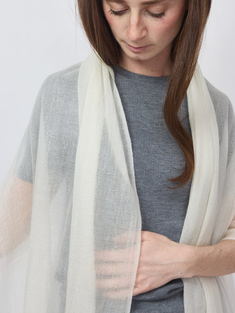Whisper Cashmere Scarf, Ivory