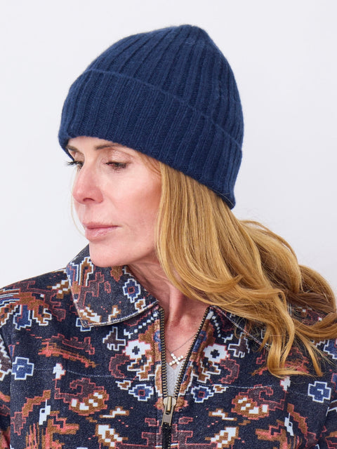 The Rib Beanie, Navy