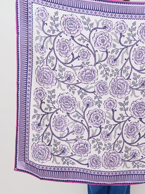 Ramble in Viola, silk wild rag