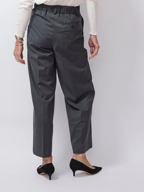Still trouser, charcoal stripe