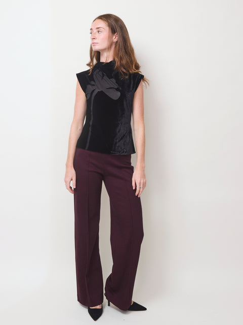 Elaine, burgundy fluid flannel