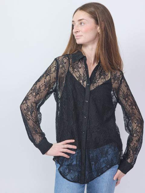 Alva Button Up, Black