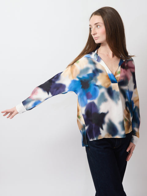 Ease Up Top, floral fog