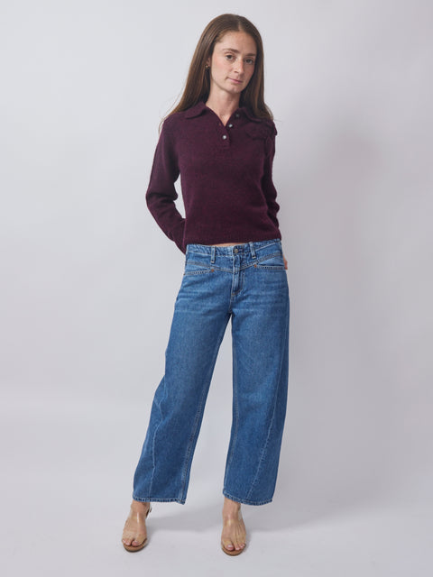 Selena Crop Indigo Bloom