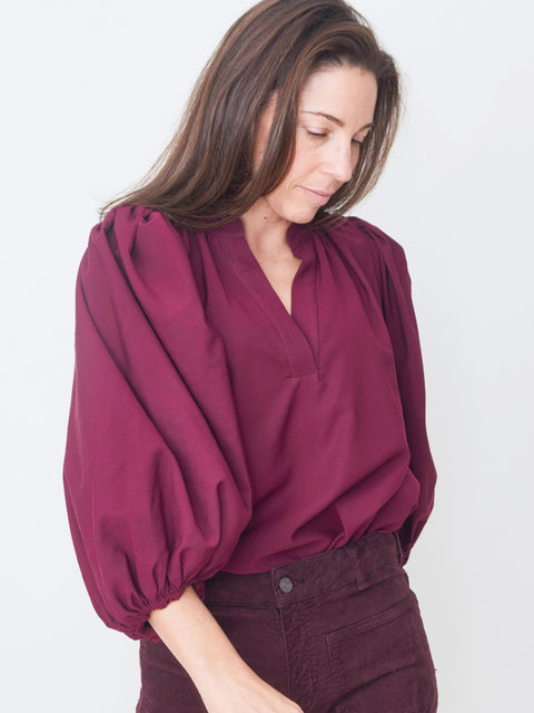 Bell Blouse, wine