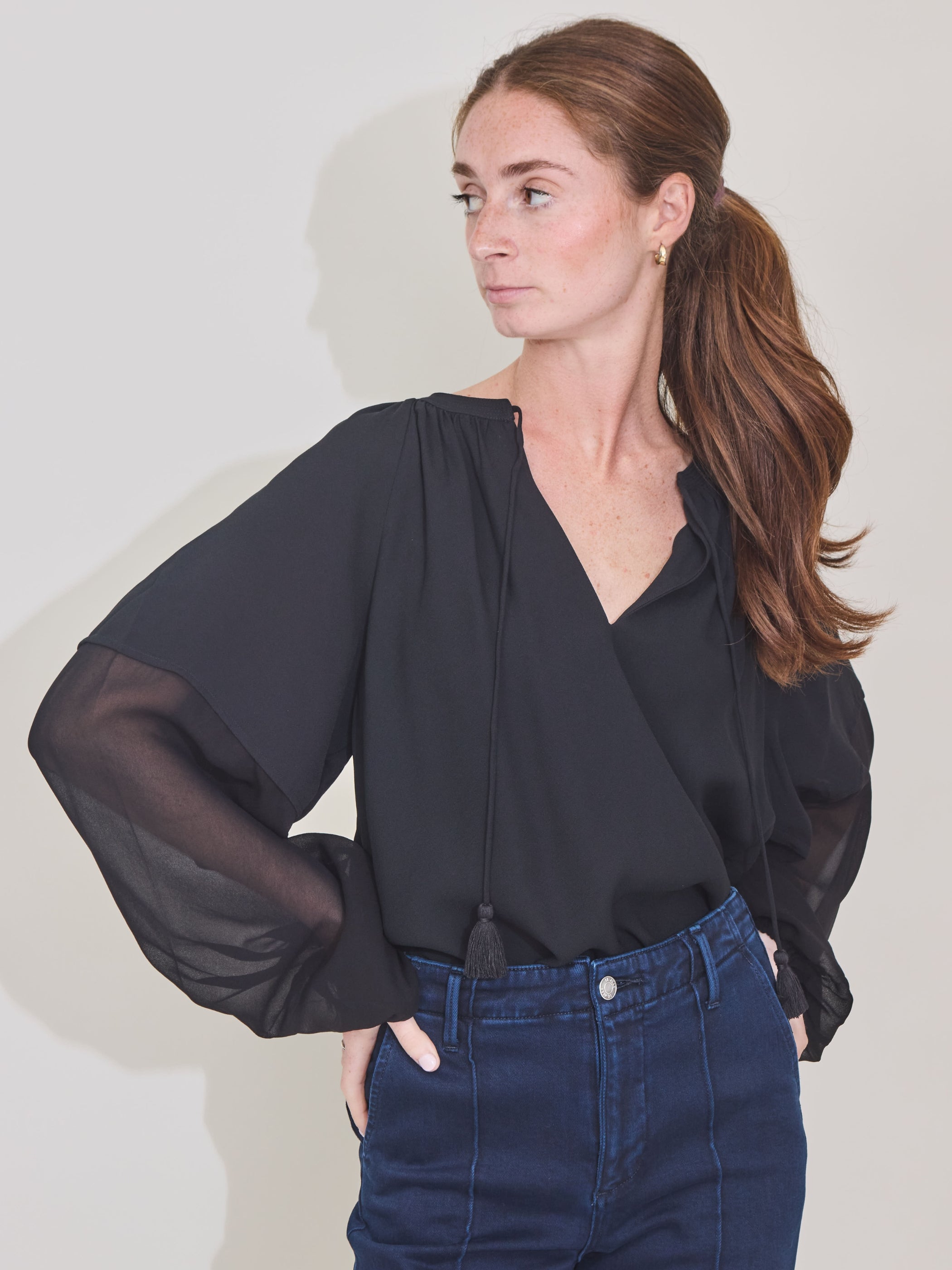 Dylan Blouse, black – teaandoranges