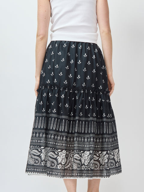 Barbara Skirt, Wildflower Black
