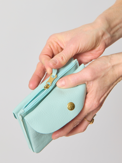 Classic Zip + Snap Envelope, celeste botticelli