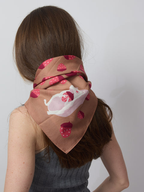 Albino Squirrel Cotton/Silk Bandana