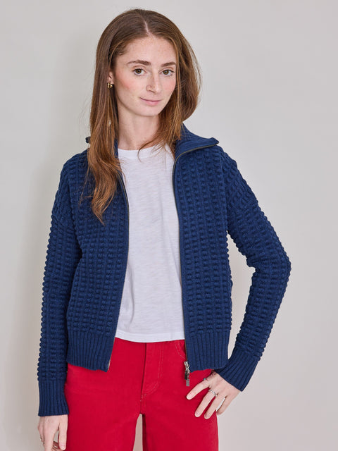 Bobble Cardigan, Navy