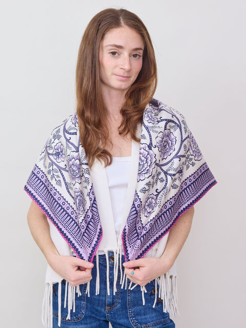 Ramble in Viola, silk wild rag