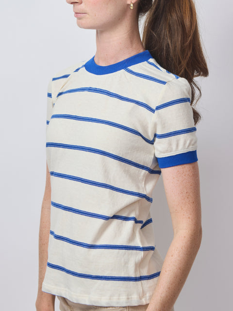 Classic Ringer Tee, blue stripe