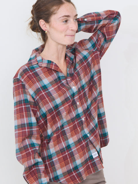 Eileen, Wine/Green Plaid