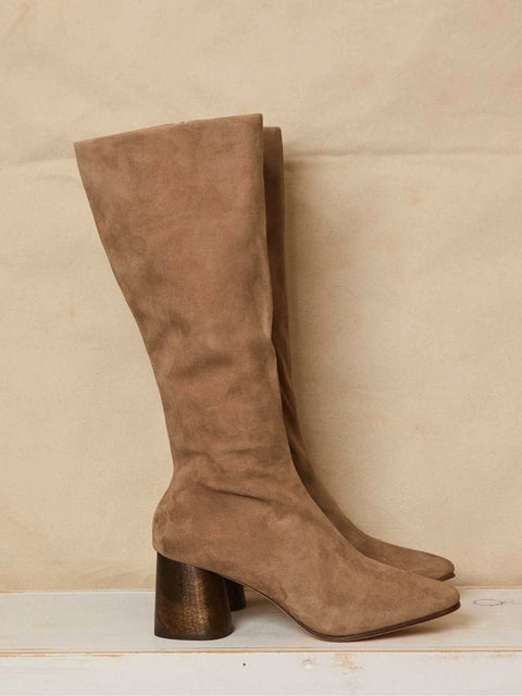 Tall Harlow, Latte Suede