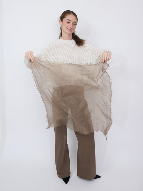 Cashmere Whisper Neckerchief, Heather Vicuna