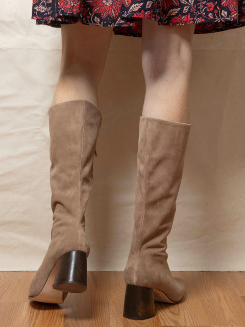 Tall Harlow, Latte Suede