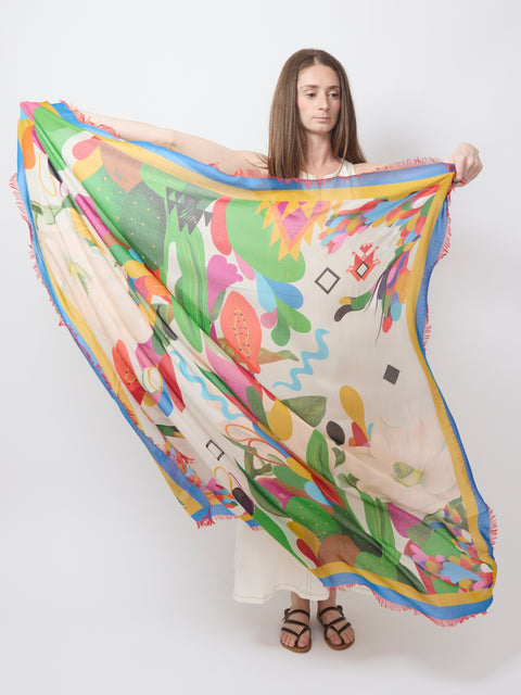 Amos Cactus Flower Scarf