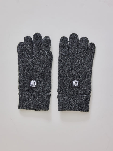 Basic Wool Glove, Charcoal