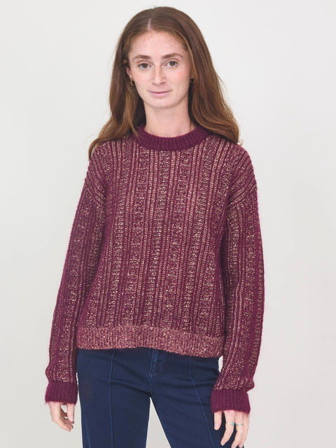 Thelma Sweater, wine red