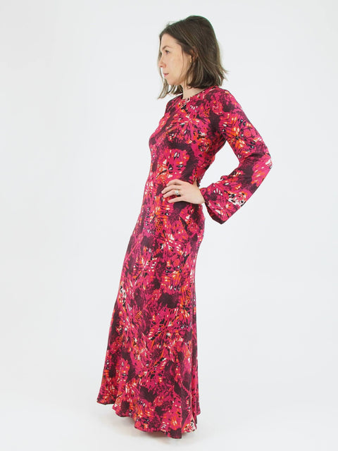 Ceibo Catia Dress, Fuchsia Shibori