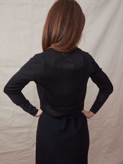 Shimmer Cardigan, Black