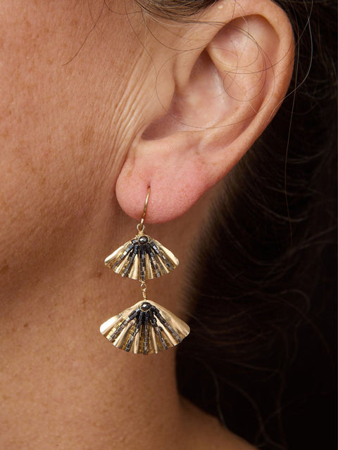 Fan Deco Drop earrings