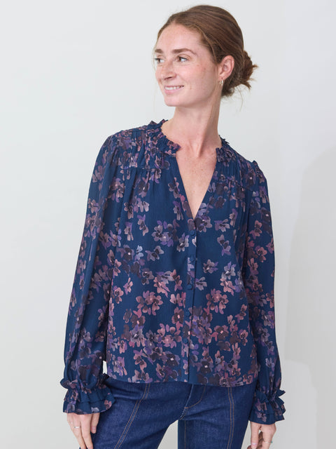 Girly Blouse, forget me not