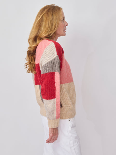 Marguerite Pullover, patchwork