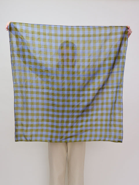 Light Silk Cowboy Scarf, Guthrie in Forest