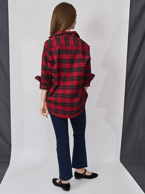 Eileen, red/black flannel